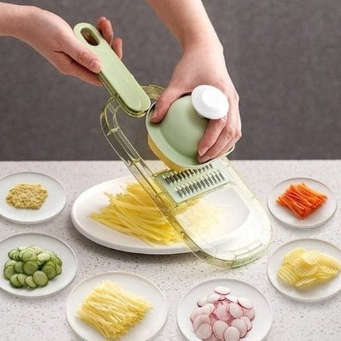 Vegetable Cutter Grater for Vegetable Slicers Shredders Multi Slicer Peeler Carrot Fruit 7 in 1 Gadgets Vegetable Cutting Tool.