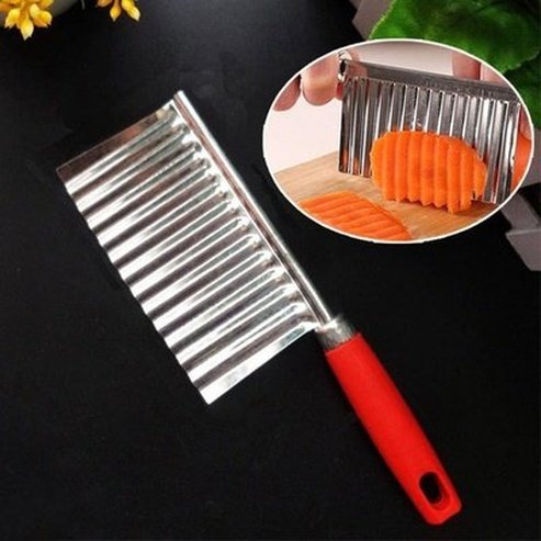 French Fries Slicing Knife Kitchen Slicers Red Durable Iron Manual French Fries Slicing Knife – Dondepiso