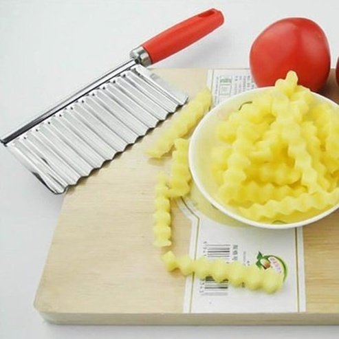 French Fries Slicing Knife Kitchen Slicers Red Durable Iron Manual French Fries Slicing Knife – Dondepiso