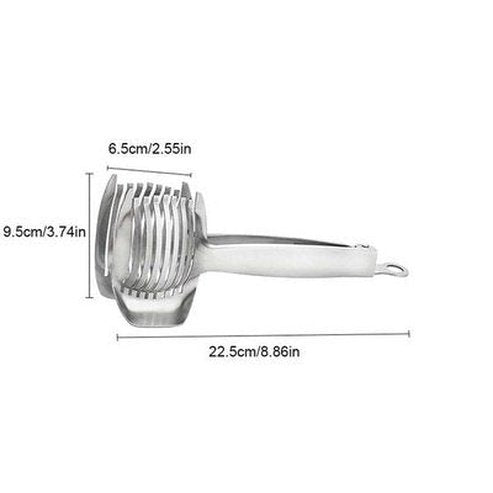 Tomato Slicer Tool Kitchen Slicers Silver Hand Stainless Steel Tomato Slicer Tool · Dondepiso