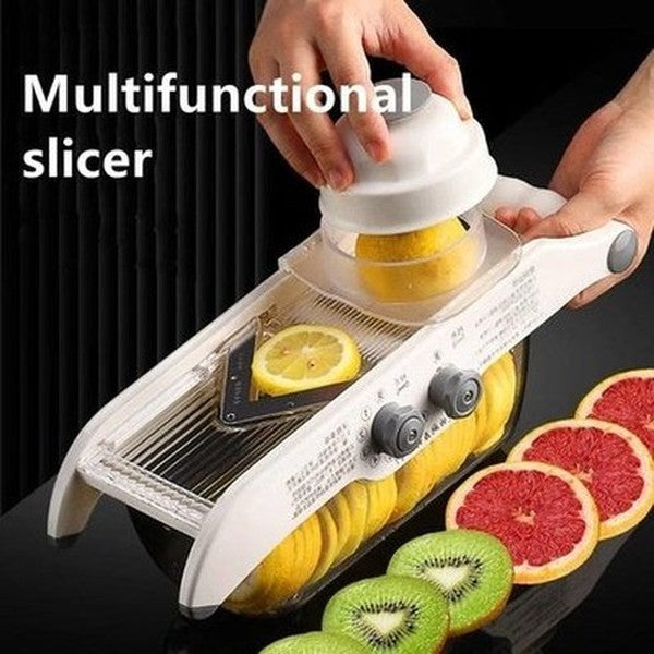 Vegetable Slicer With Basket Kitchen Slicers Slicer with box Multifunctional Lemon Vegetable Slicer With Basket · Dondepiso