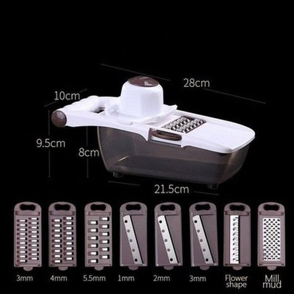 Multifunction Veggie Slicer Kitchen Slicers Navy Blue Multifunctional Manual Drum Veggie Slicer · Dondepiso