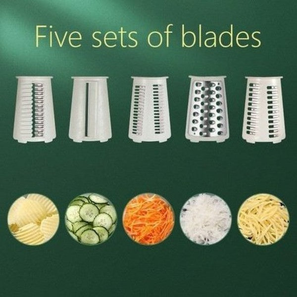 Multifunction Veggie Slicer Kitchen Slicers Navy Blue Multifunctional Manual Drum Veggie Slicer · Dondepiso