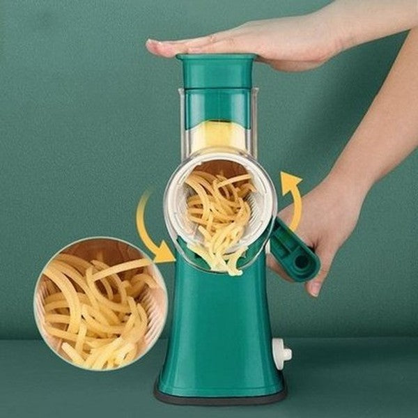 Multifunction Veggie Slicer Kitchen Slicers Navy Blue Multifunctional Manual Drum Veggie Slicer · Dondepiso