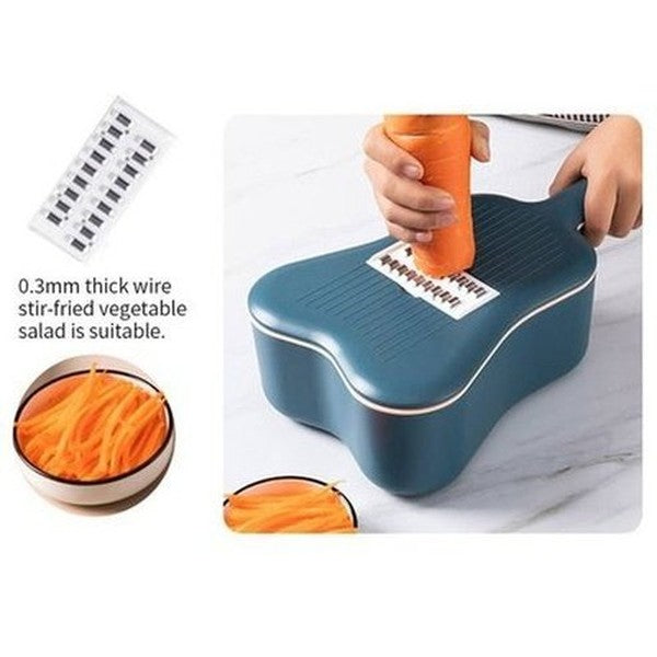 Vegetable Slicer Grater Kitchen Slicers Blue Multifunctional Vegetable Slicer Grater Basket · Dondepiso