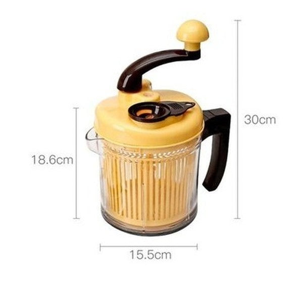 Manual Food Processor Kitchen Slicers Yellow Powerful Manual Kitchen Food Processor · Dondepiso