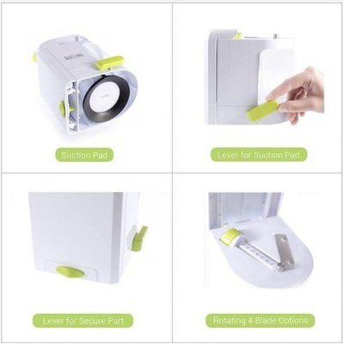 Spiral Vegetable Slicer Kitchen Slicers Green Stainless-Steel Vegetable Slicer Shredder – Dondepiso