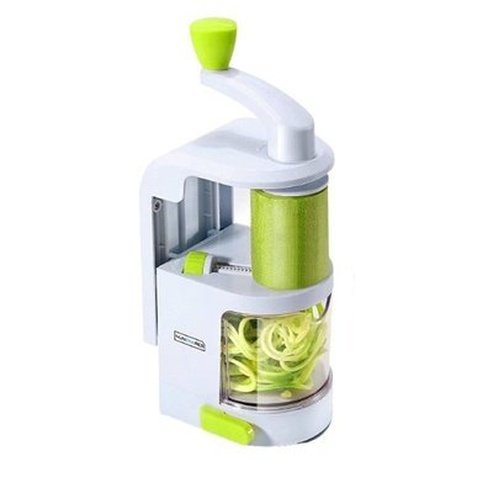 Spiral Vegetable Slicer Kitchen Slicers Green Stainless-Steel Vegetable Slicer Shredder – Dondepiso