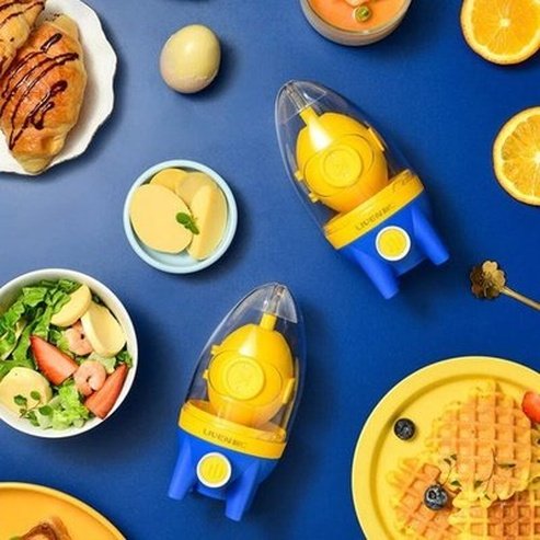 Golden Egg Mixer Kitchen Tools & Utensils Yellow Rotating Rocket Cartoon Egg Yolk Mixer – Dondepiso