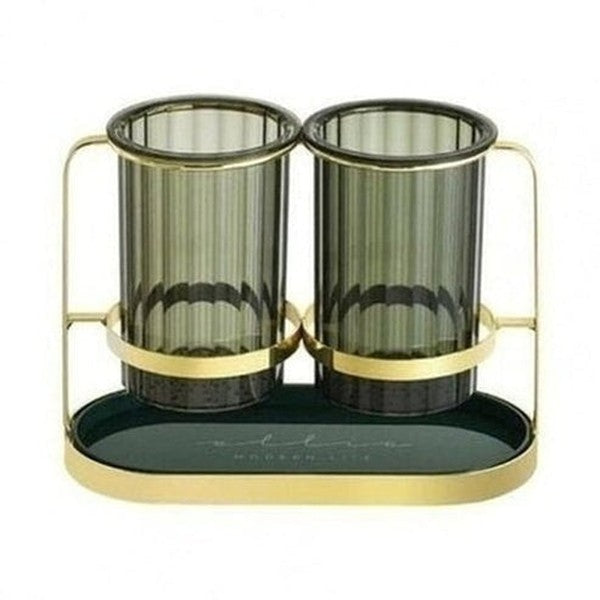 Cutlery Storage Rack Kitchen Utensil Holders & Racks Golden Green
