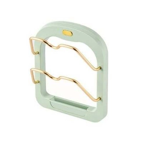 Pot Lid Rack Kitchen Utensil Holders & Racks Light Green Double Layer Pot Lid Holder with Drain Box · Dondepiso