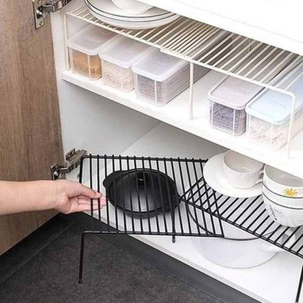 Cabinet Organizer Shelf Kitchen Utensil Holders & Racks Metal Cabinet Organizer Rack · Dondepiso