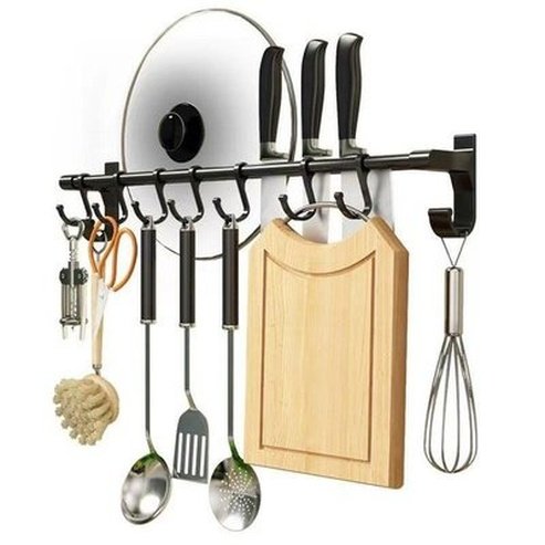 Hook Storage Rack Kitchen Utensil Holders & Racks 40cm / China Multi-function Hook Pot Lid Knife Storage Rack · Dondepiso