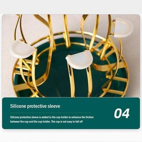 Tabletop Iron Cup Rack Kitchen Utensil Holders & Racks Green Tabletop Golden Iron Cup Rack Organizer · Dondepiso