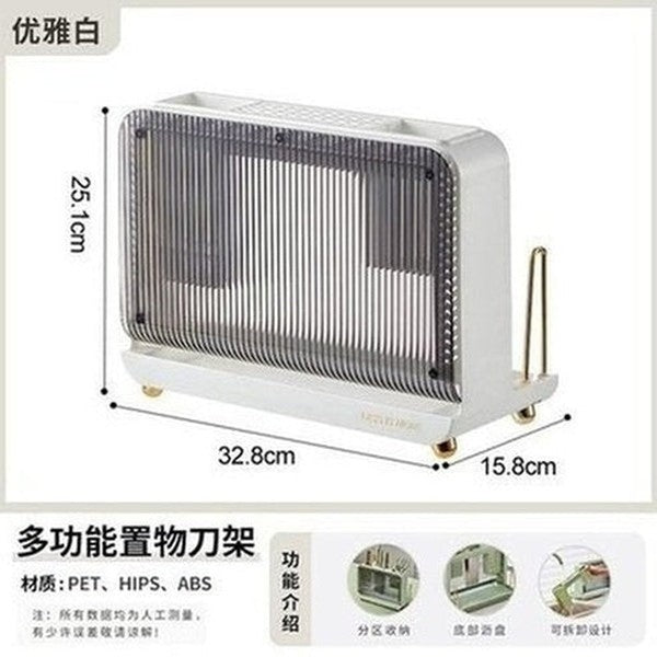 Knife & Cutting Board Rack Knife Blocks & Holders White Kitchen Knife Rack and Cutting Boards Holder - Dondepiso