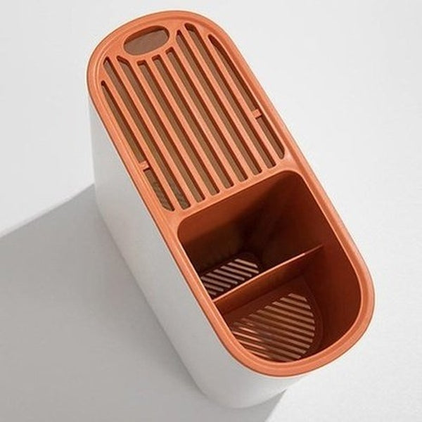 Kitchen Knives Organizer Knife Blocks & Holders White+Orange Kitchen Knives Organizer Storage Rack Holder – Dondepiso