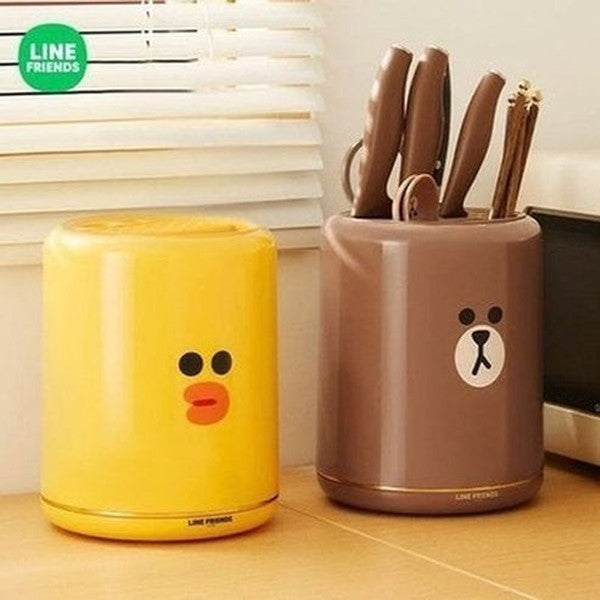 LINE FRIENDS Knife Block Knife Blocks & Holders LINE FRIENDS Kawaii Cartoon Brown Sally Knife Block - Dondepiso