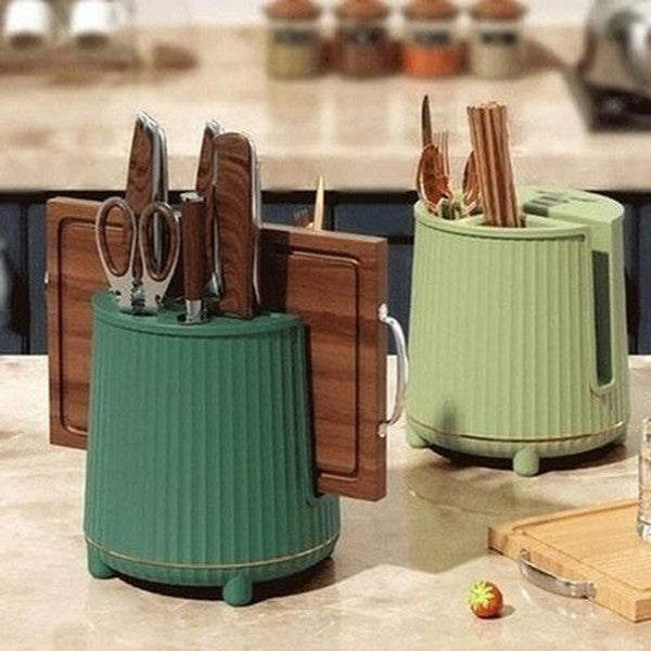 Rotating Drainable Knife Block Organizer