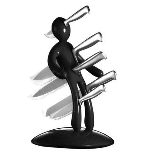 Slashed Humanoid Knife Holder Knife Blocks & Holders Black Slashed Humanoid Knife Holder · Dondepiso