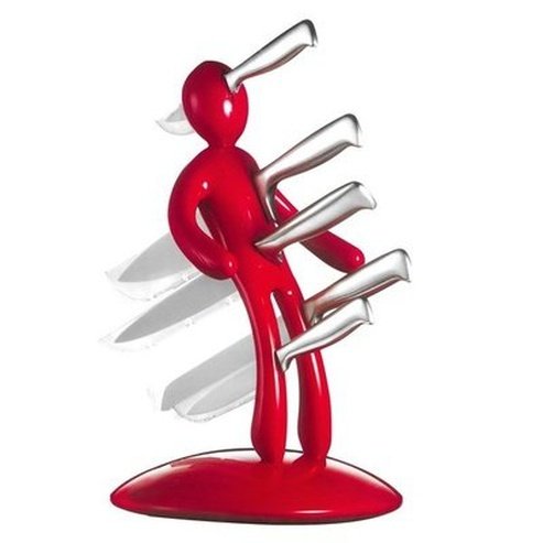 Slashed Humanoid Knife Holder Knife Blocks & Holders Red Slashed Humanoid Knife Holder · Dondepiso