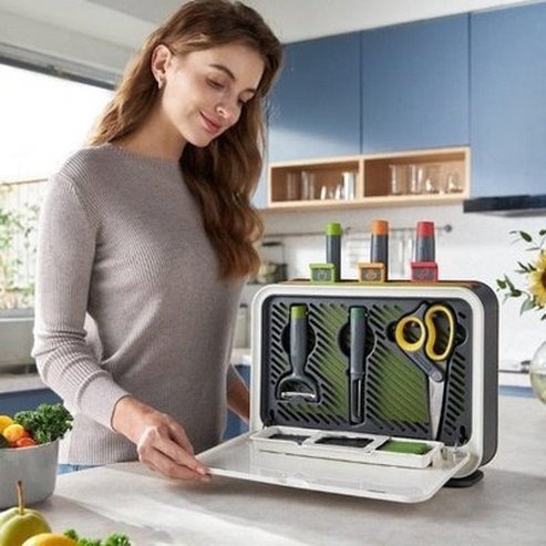 Upgrade Xiaomi Knife Block Knife Blocks & Holders White Upgrade Xiaomi Knife & Cutting Board Storage Block · Dondepiso