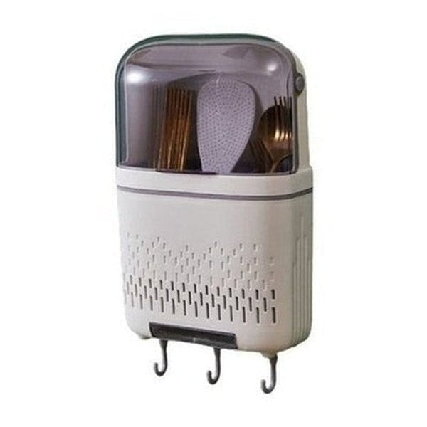 Wall Knife Holder Knife Blocks & Holders White ash Wall-Mounted Drain Gap Cutlery Cage · Dondepiso