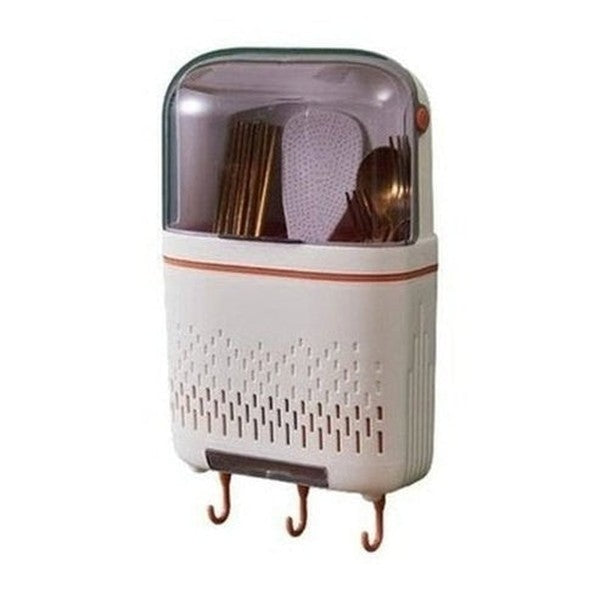 Wall Knife Holder Knife Blocks & Holders White orange Wall-Mounted Drain Gap Cutlery Cage · Dondepiso