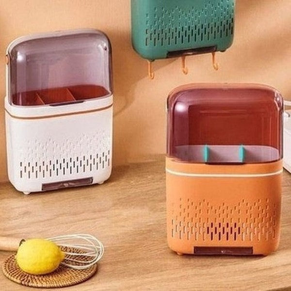 Wall Knife Holder Knife Blocks & Holders Wall-Mounted Drain Gap Cutlery Cage · Dondepiso