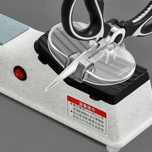 Electric Knife Sharpener Knife Sharpeners White Adjustable USB Electric Knife Sharpener - Dondepiso