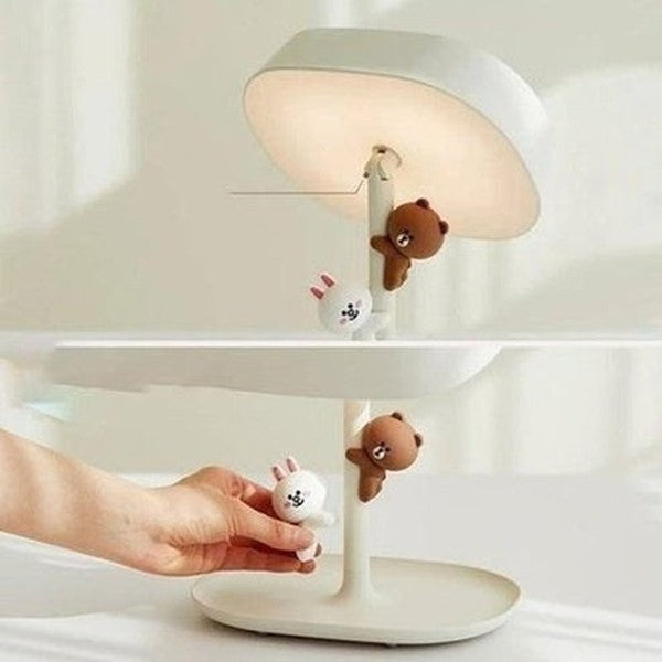 LINE FRIENDS vanity mirror Lamps White LINE FRIENDS Cartoon Kawaii Vanity Mirror – Dondepiso