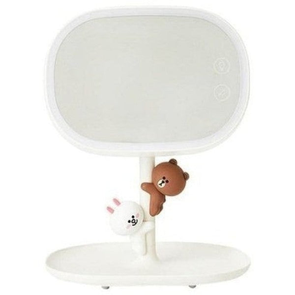 LINE FRIENDS vanity mirror Lamps White LINE FRIENDS Cartoon Kawaii Vanity Mirror – Dondepiso
