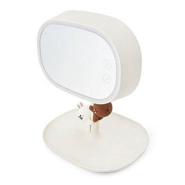 LINE FRIENDS vanity mirror Lamps White LINE FRIENDS Cartoon Kawaii Vanity Mirror – Dondepiso