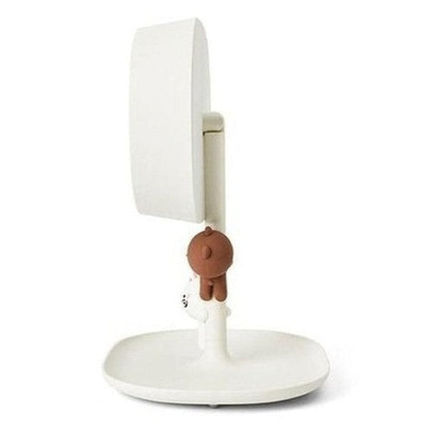 LINE FRIENDS vanity mirror Lamps White LINE FRIENDS Cartoon Kawaii Vanity Mirror – Dondepiso