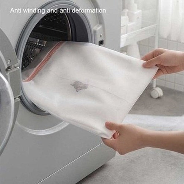 Laundry Mesh Set Laundry Wash Bags & Frames White Mesh Laundry Bag Set For Clothes Care · Dondepiso