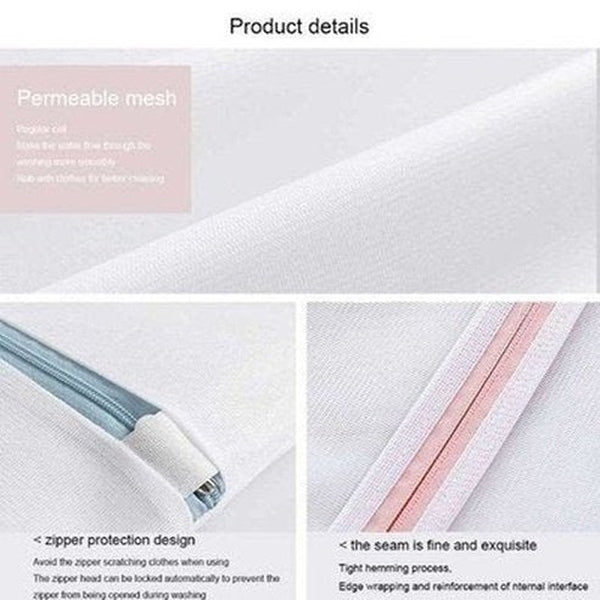 Laundry Mesh Set Laundry Wash Bags & Frames White Mesh Laundry Bag Set For Clothes Care · Dondepiso