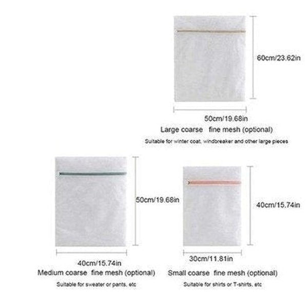 Laundry Mesh Set Laundry Wash Bags & Frames White Mesh Laundry Bag Set For Clothes Care · Dondepiso