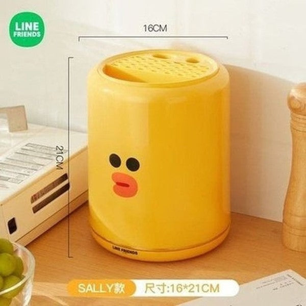 LINE FRIENDS Knife Block Sally LINE FRIENDS Kawaii Cartoon Brown Sally Knife Block - Dondepiso