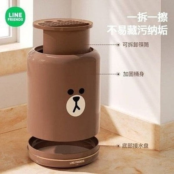 LINE FRIENDS Knife Block LINE FRIENDS Kawaii Cartoon Brown Sally Knife Block - Dondepiso