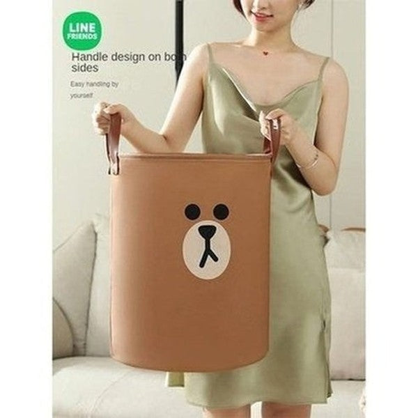 LINE FRIENDS Laundry Basket LINE FRIENDS Kawaii Cartoon Brown Sally Laundry Basket - Dondepiso