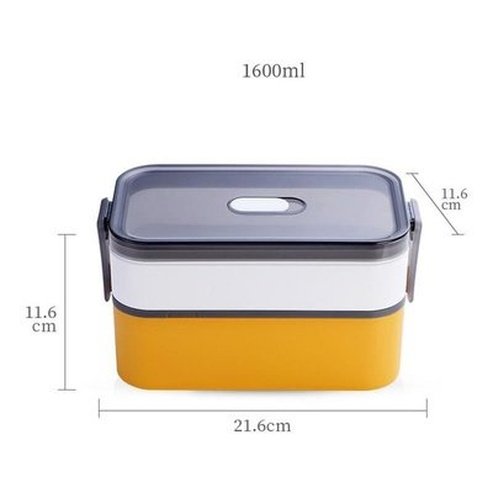 Microwave Lunch Box Lunch Boxes & Totes 1600ml Large Capacity Double Layer Lunch Box · Dondepiso