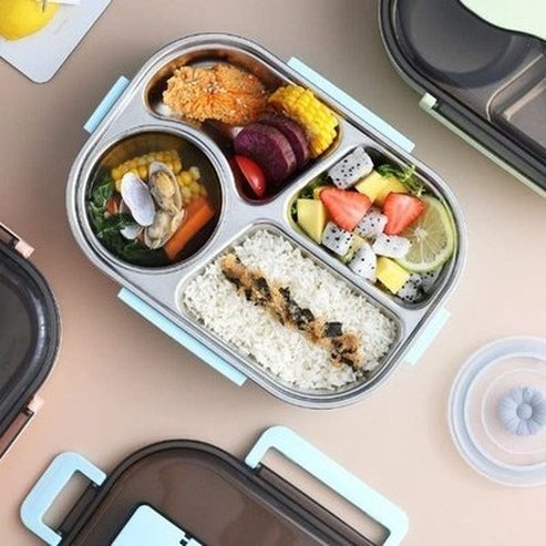 304 Stainless-Steel Lunch Box Bento Box Soup Bowl with Spoon and Chopsticks Lunch Container Food Storage Box