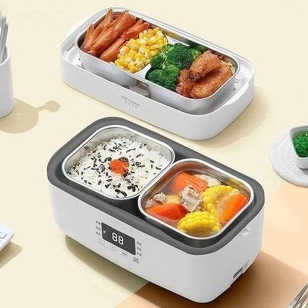Electric Lunch Box Lunch Boxes & Totes White Double Layer Electric Lunch Box · Dondepiso
