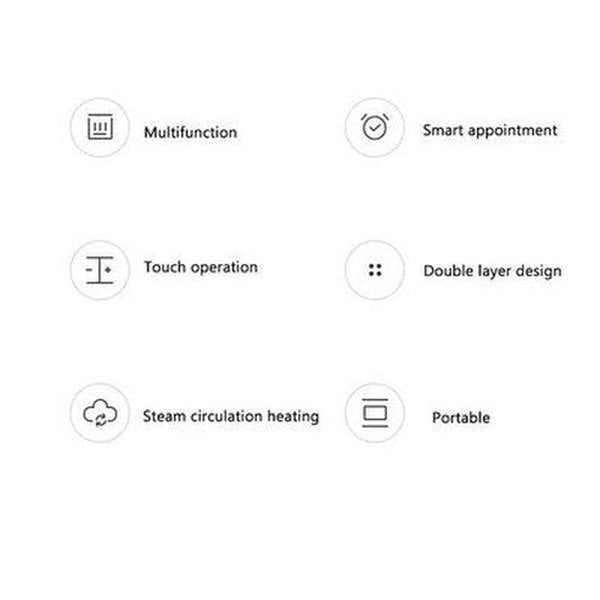 Electric Lunch Box Lunch Boxes & Totes White Double Layer Electric Lunch Box · Dondepiso