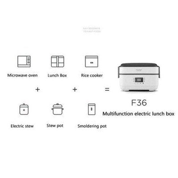 Electric Lunch Box Lunch Boxes & Totes White Double Layer Electric Lunch Box · Dondepiso