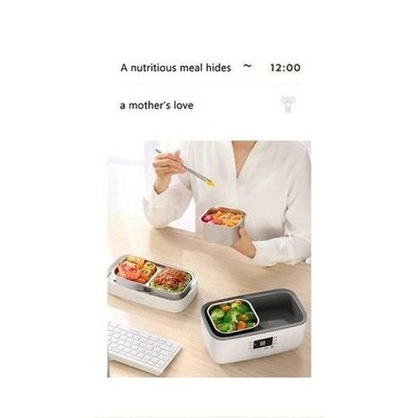 Electric Lunch Box Lunch Boxes & Totes White Double Layer Electric Lunch Box · Dondepiso