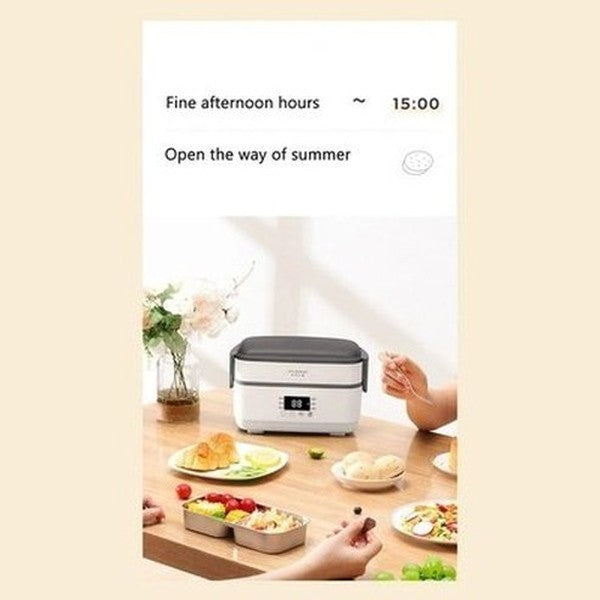 Electric Lunch Box Lunch Boxes & Totes White Double Layer Electric Lunch Box · Dondepiso