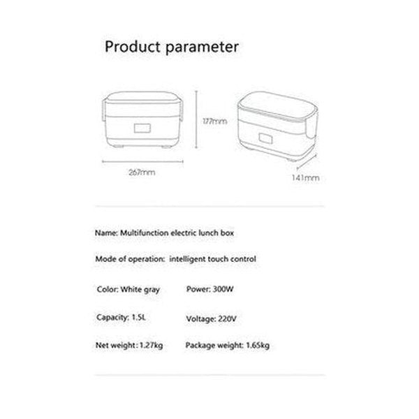Electric Lunch Box Lunch Boxes & Totes White Double Layer Electric Lunch Box · Dondepiso