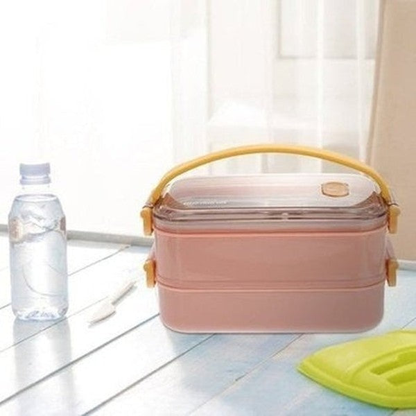 Box Lunch Bento Lunch Boxes & Totes Pink Double Layer School Bento Lunch Box · Dondepiso