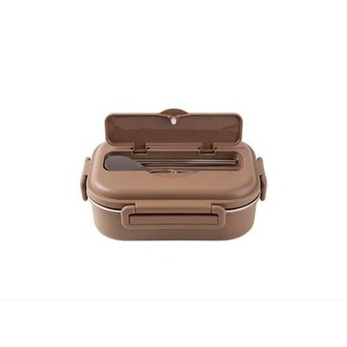 LINE FRIENDS Lunch Box Lunch Boxes & Totes Brown LINE FRIENDS Cartoon Brown Bento Box Set – Dondepiso