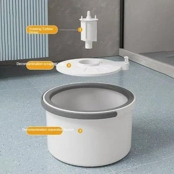 Spin Mop Bucket Mops White Spin Mop and Bucket Sewage Separation – Dondepiso